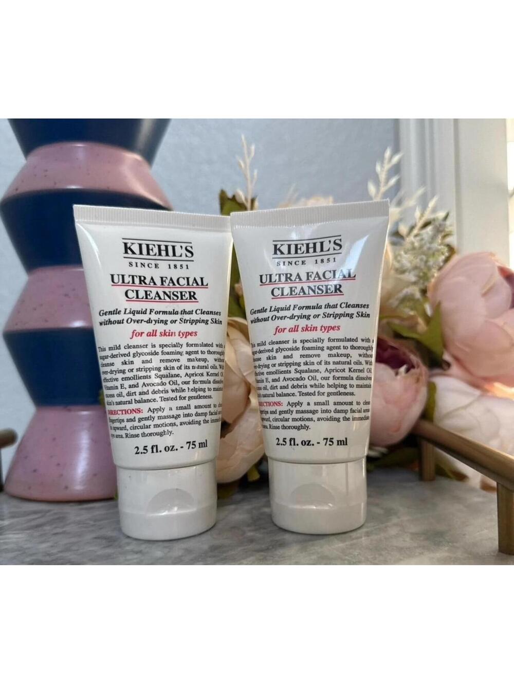 NEW Sealed 2x Kiehl's Ultra Facial All Skin Types Cleanser 2.5oz/75ml